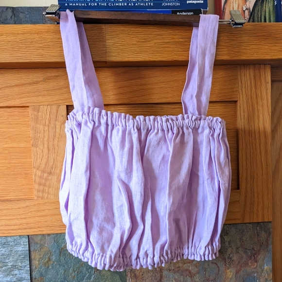 BlueAnemoneClothes 100% linen lavander too, M, NWOT - Picture 2 of 4
